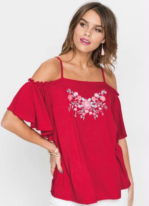 Blusa de Alcinha Ombro a Ombro (Vermelha) Blusa de Alcinha Ombro a Ombro (Vermelha)