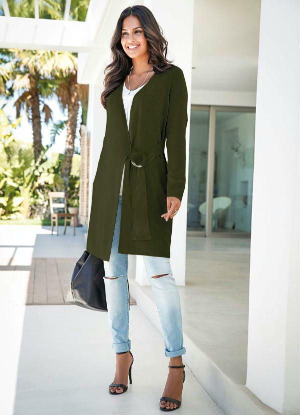 cardigan verde oliva