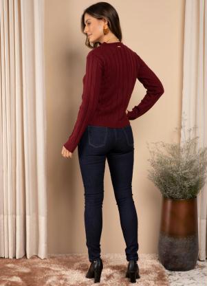 blusa de lã feminina plus size