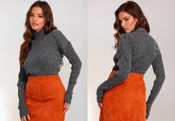 Su�ter Gola Alta Chumbo