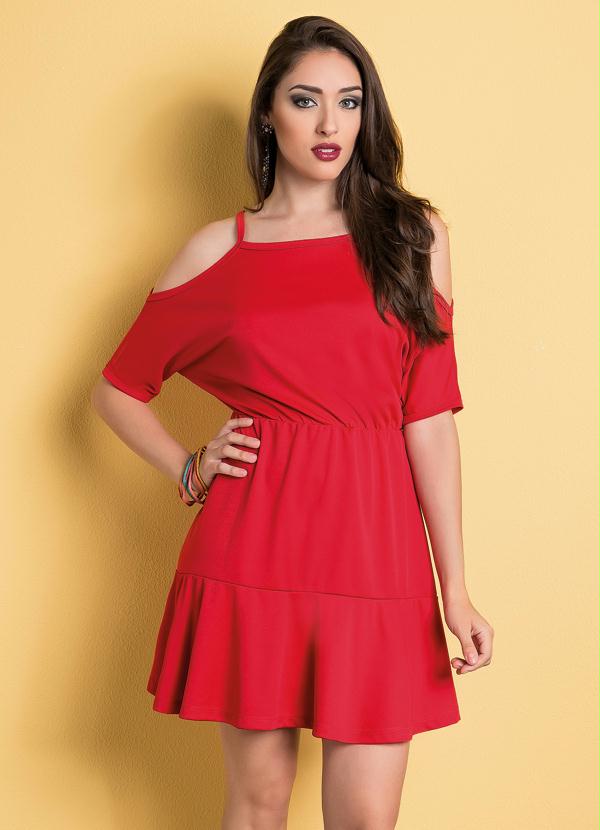 vestido vermelho ciganinha