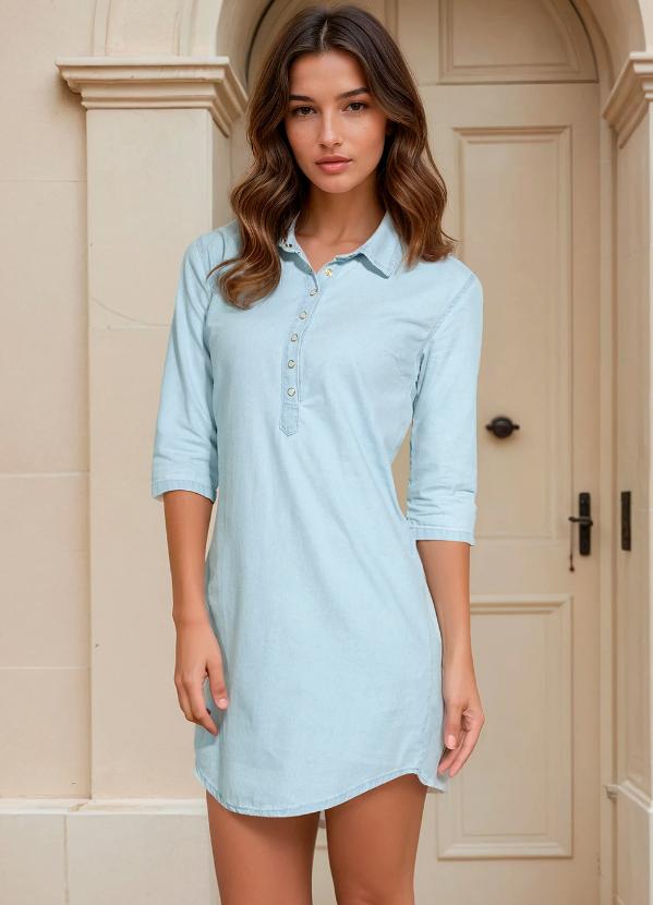 Chemise Jeans (Azul Claro)