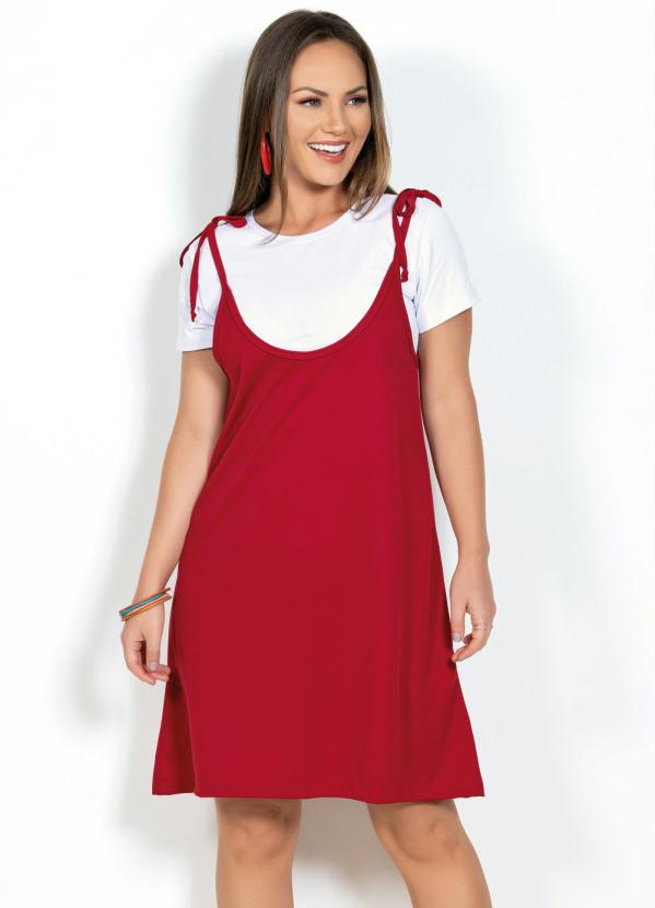 Salopete (Vermelha) com Alcinhas para Amarra��o