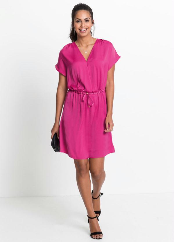vestido curto rosa pink