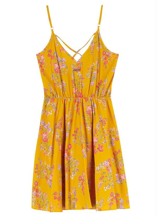 vestido amarelo escuro