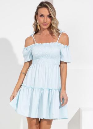 Vestido (Azul) com Babado Vestido (Azul) com Babado