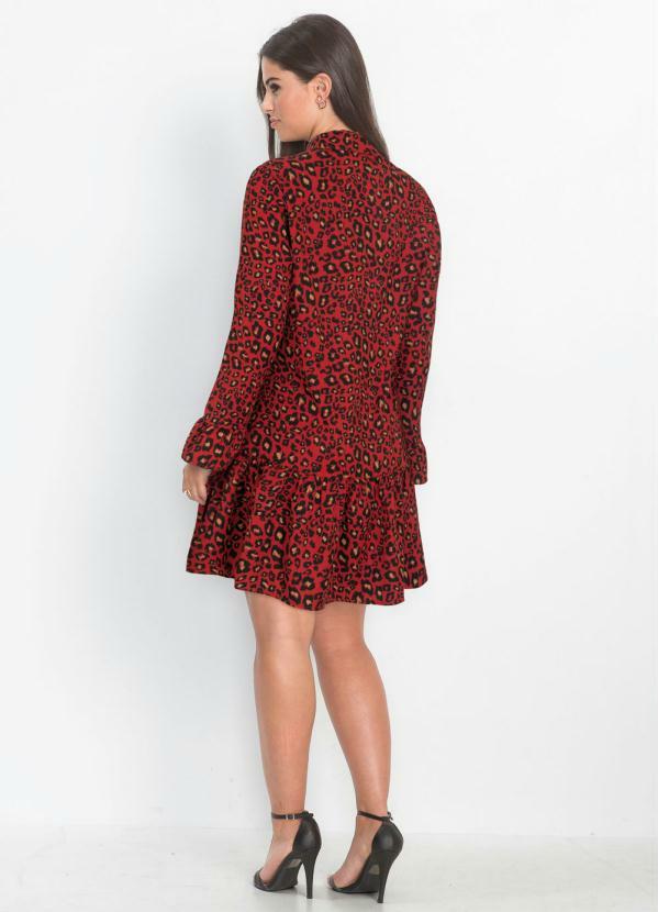 vestido chemise vermelho