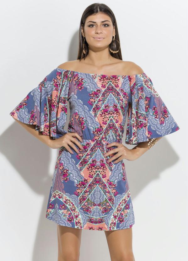 Vestido Ciganinha (Floral) Mangas Amplas Vestido Ciganinha (Floral) Mangas Amplas