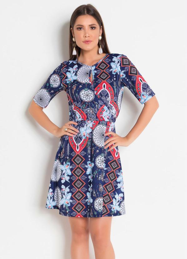 Vestido com Decote Transpassado (�tnica)