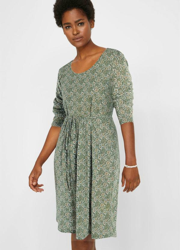 Vestido com Manga Longa (Pasley/Verde)