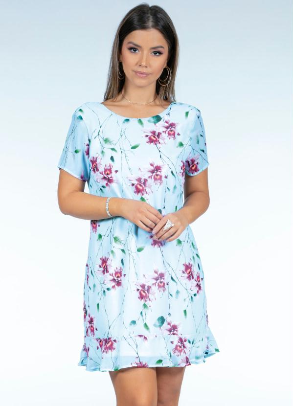 Vestido (Curto) com Babados e Decote Costas V Vestido (Curto) com Babados e Decote Costas V