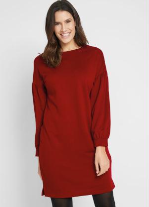 Vestido Curto Manga Bufante (Vermelho)