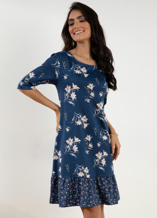 Vestido Curto Mix de Estampas (Mini Floral)