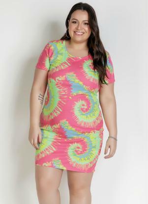 vestido neon plus size