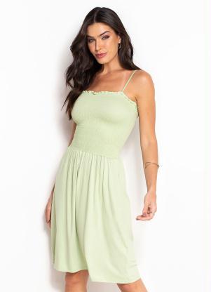 Vestido de Alcinha com Lastex (Verde)