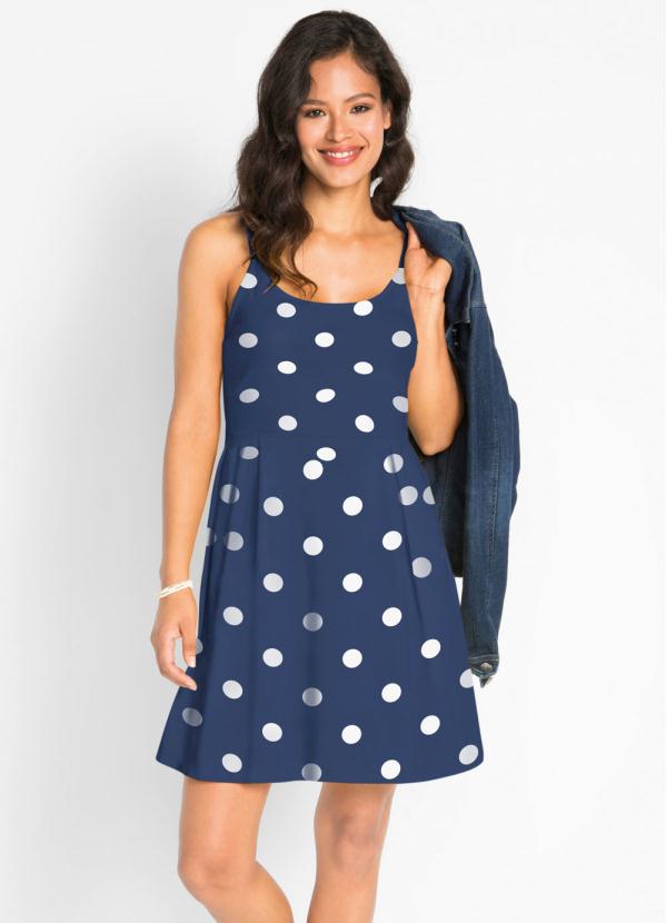 Vestido de Alcinhas Evas� (Po� Azul)