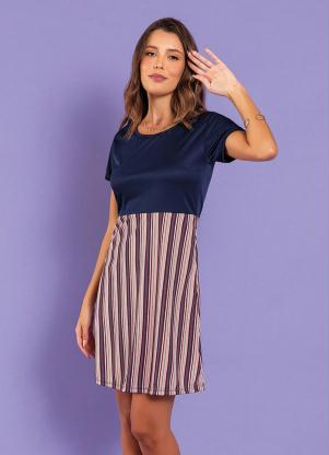 Vestido Evas� (Listras Marinho)