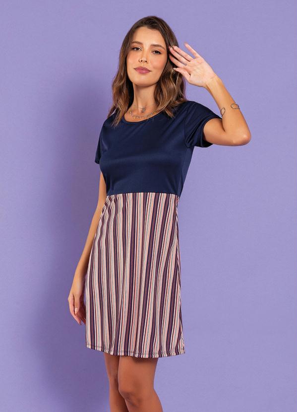 Vestido Evas� (Listras Marinho)