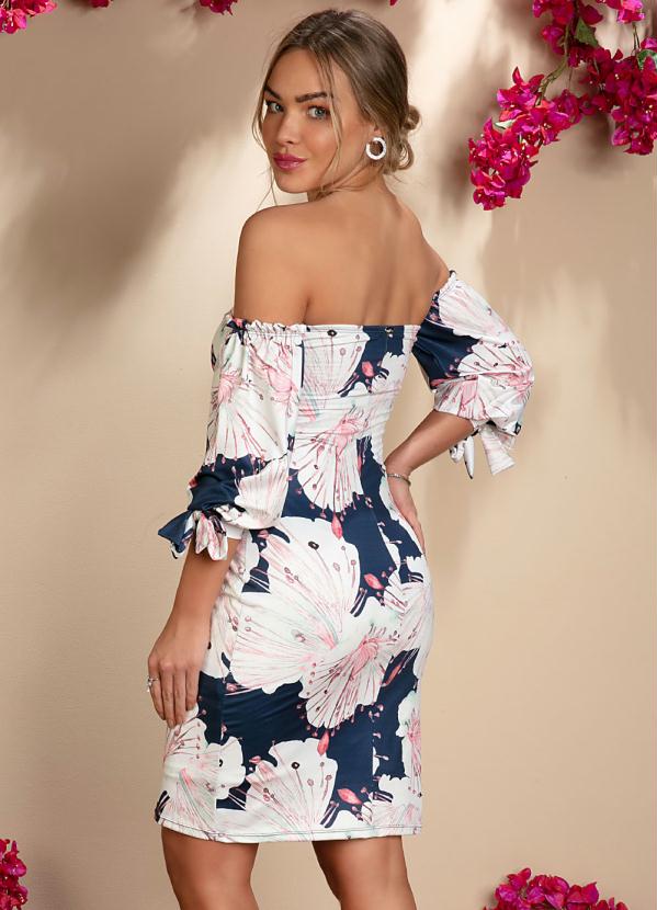 vestido floral tomara que caia