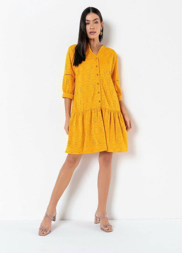 Vestido Gola Padre (Amarelo)