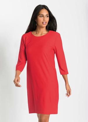 Vestido Mangas 7/8 (Vermelho)