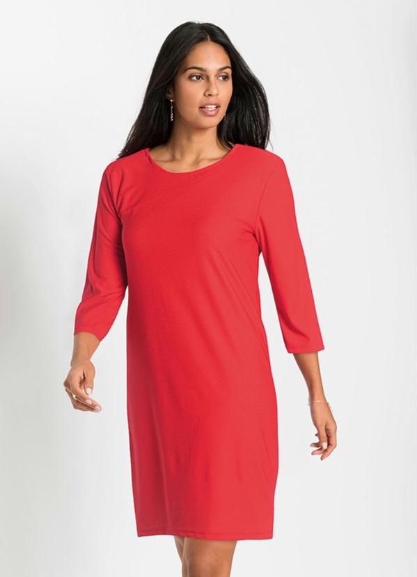 Vestido Mangas 7/8 (Vermelho)