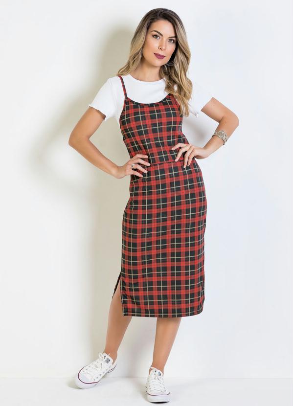 vestido linha midi