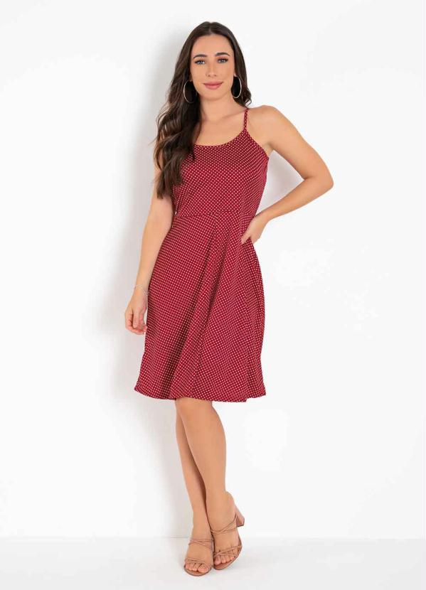 Vestido (Po� Bord�) com Alcinhas e Saia Ampla