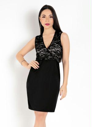 Vestido (Preto) com Renda Vestido (Preto) com Renda