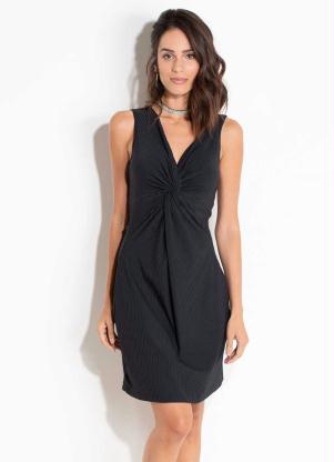 Vestido Quintess com Detalhe de Nó (Preto) Vestido Quintess com Detalhe de Nó (Preto)