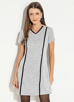 Vestido Quintess (Mescla) com Renda