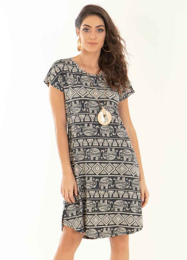 vestido até o joelho soltinho