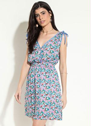 Vestido Quintess Transpassado (Floral)