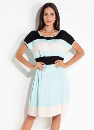 Vestido Quintess (Verde, Nude e Preto)