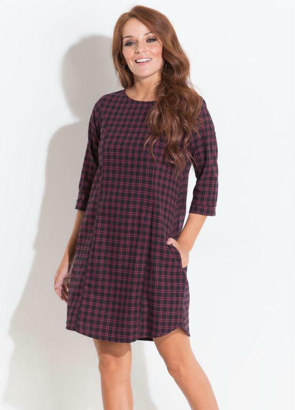 vestido flanela xadrez