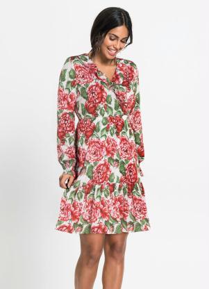 Vestido Transpassado Estampdo (Floral Branco) Vestido Transpassado Estampdo (Floral Branco)