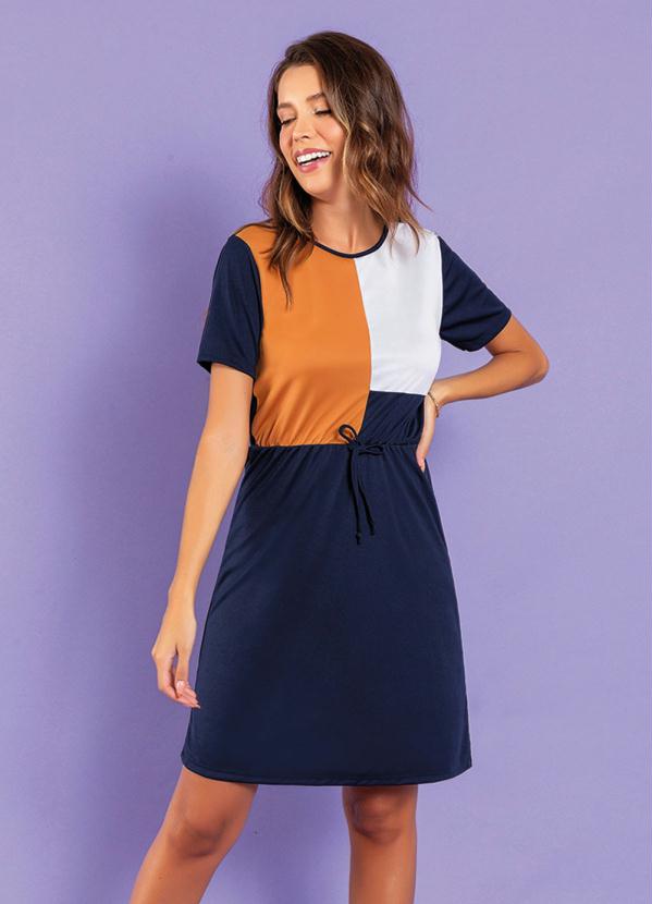 Vestido (Tricolor) com Cordel para Amarrar