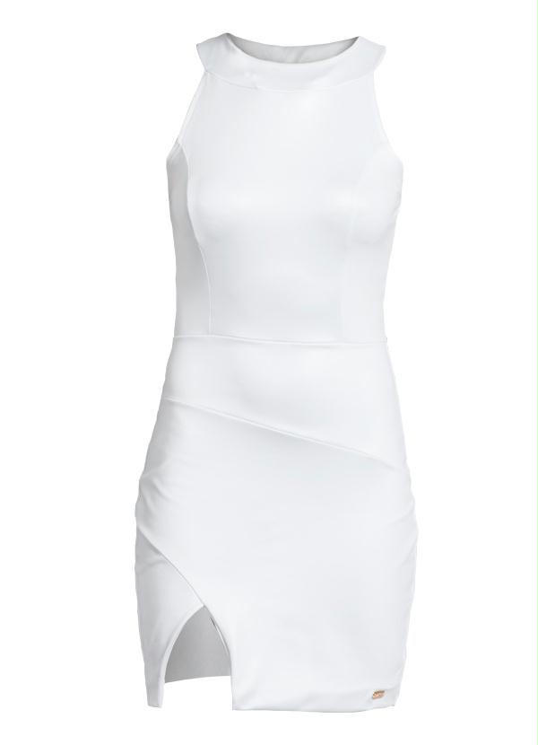 vestido branco curto tubinho