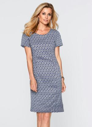 Vestido Tubinho Estampado (Azul) Vestido Tubinho Estampado (Azul)