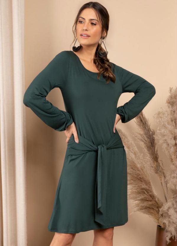 Vestido (Verde) com Amarração na Frente Vestido (Verde) com Amarração na Frente