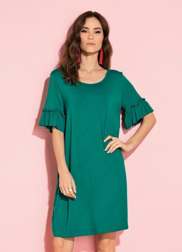 vestido verde soltinho