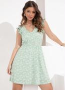 Vestido Verde de Laise Cintura Marcada