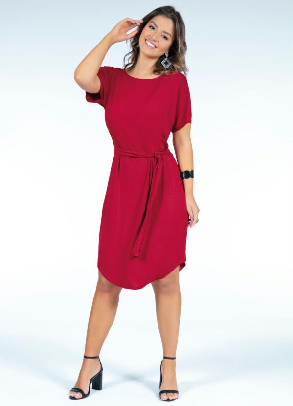 vestido vermelho curto simples