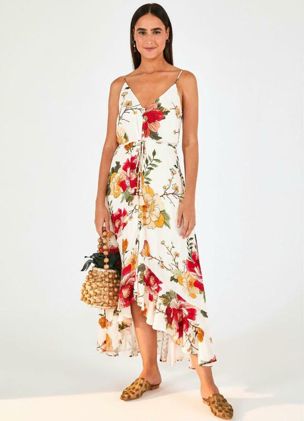 vestidos midi floral