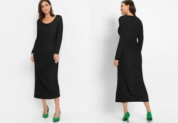 Vestido Preto em Malha Cotel�