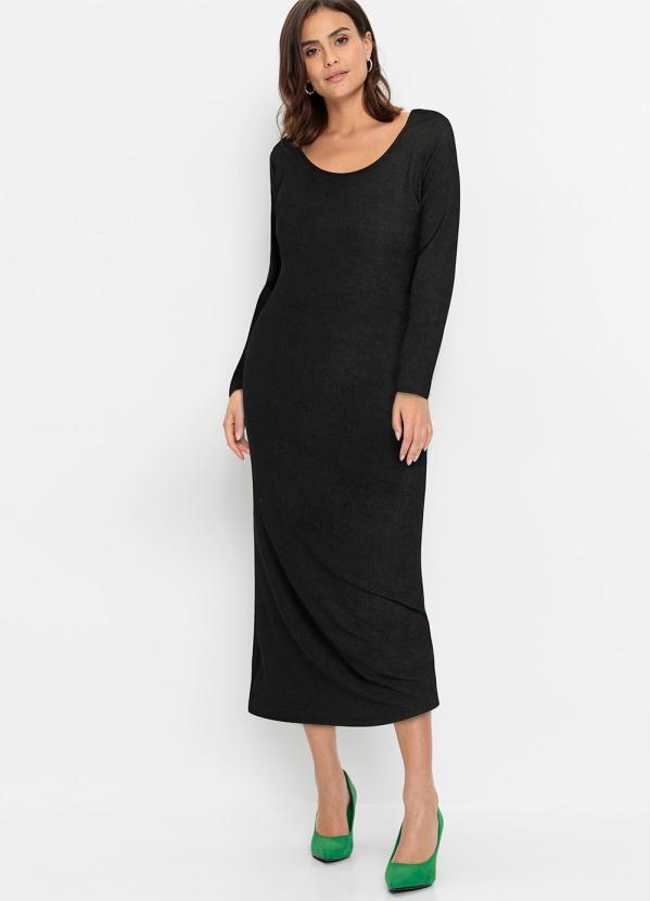 Vestido (Preto) em Malha Cotel�