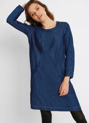 Vestido Jeans Mangas 3/4 (Azul)