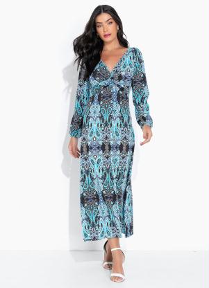 Vestido com Decote N� Alongado (Mandala_