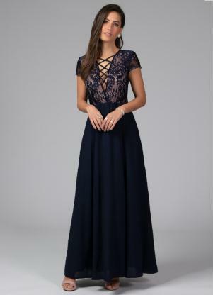 vestido azul posthaus