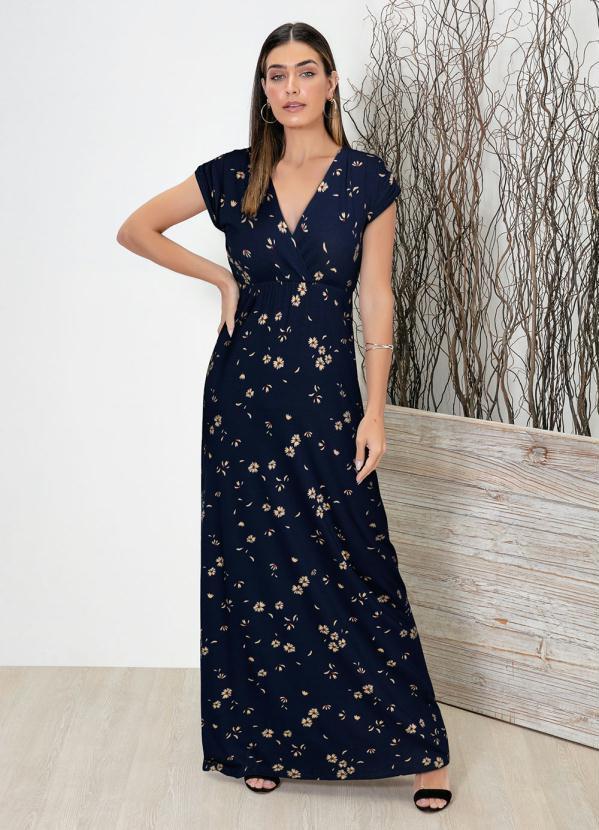 Vestido (Floral Delicado) em Malha de Viscose